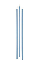 Bougies Cereria Di Giorgio Tige Ø 0,9 cm H. 37 cm (12 pièces) - Bleu clair