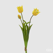 Tulipe caoutchoutée EDG Enzo De Gasperi Olis 3 branches H 48 cm Jaune 1 Cf
