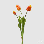 EDG Enzo De Gasperi Tulipe Caoutchoutée Olis 3 Branches H 48 Cm Orange 1 Cf