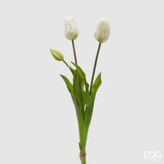 Tulipe caoutchoutée EDG Enzo De Gasperi Olis 3 branches H 48 cm Blanc 1 Cf