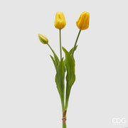 Tulipe caoutchoutée EDG Enzo De Gasperi Olis 3 branches H 48 cm Jaune 1 Cf
