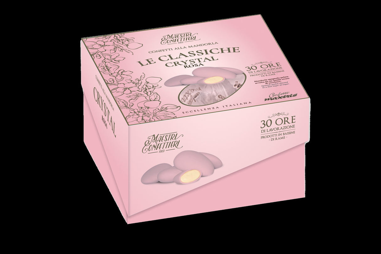 Dragées Cristal Amande Rose 500 Gr