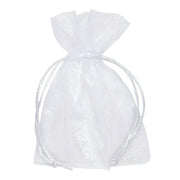 Enveloppe en organza blanc Piovaccari 7,5 x 10 cm, 10 pièces