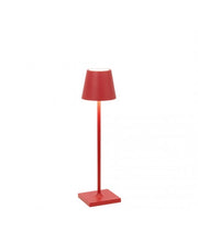 Lampe de table LED Zafferano Poldina Pro Micro Rouge H27,5 cm