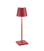 Lampe de table en aluminium Zafferano Poldina Pro Rouge H38