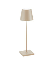 Lampe de table en aluminium Zafferano Poldina Pro Sand H38