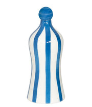 Bouteille Lido à rayures safran, diamètre 110 mm, hauteur 264 mm, bleu