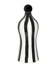 Bouteille Lido à rayures safran, diamètre 110 mm, hauteur 264 mm, noire