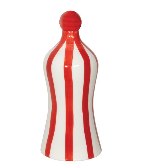 Bouteille Lido à rayures Zafferano D 110 mm H 264 mm Rouge