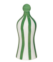 Bouteille Lido à rayures safran D 110 mm H 264 mm Sauge