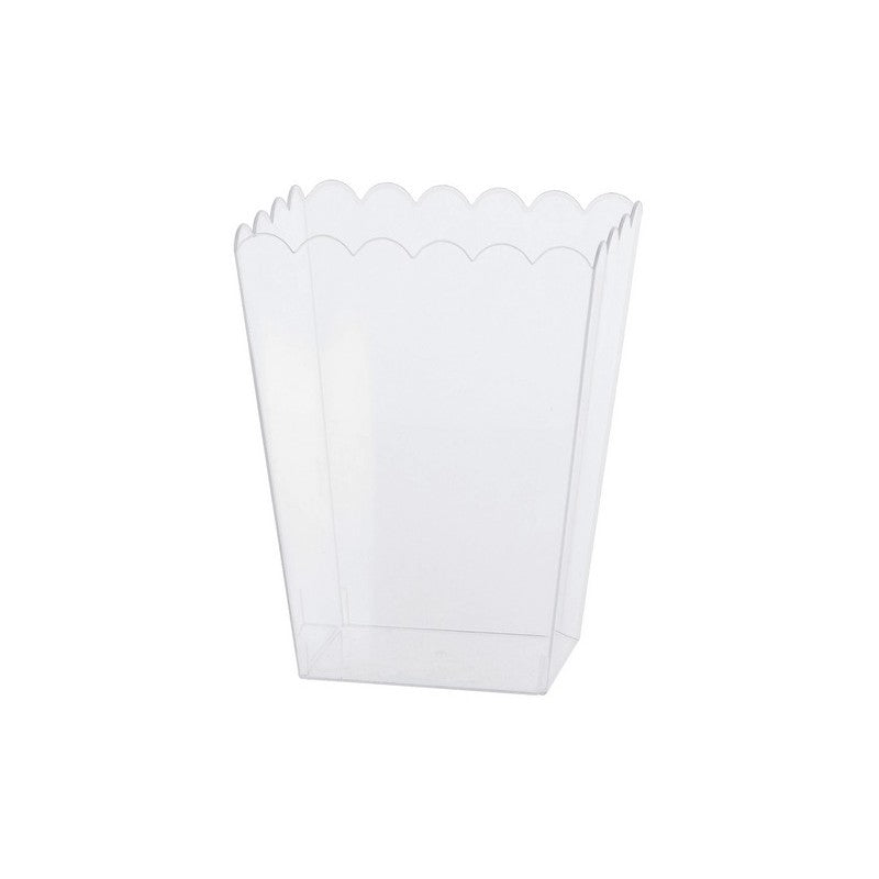 Récipient rectangulaire en plastique transparent 15 x 12 x 19 cm