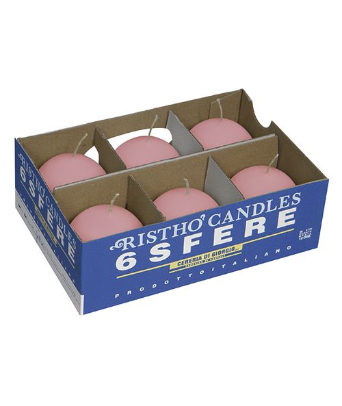 immagine-2-cereria-di-giorgio-cereria-di-giorgio-candele-sfera-6-cm-6-pz-rosa-scuro-ean-8006545146403