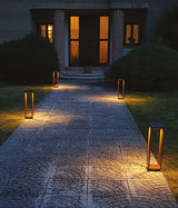 Saffron Home Solar Terra Lamp H 500 Mm D 140 Mm L 140 Mm Corten