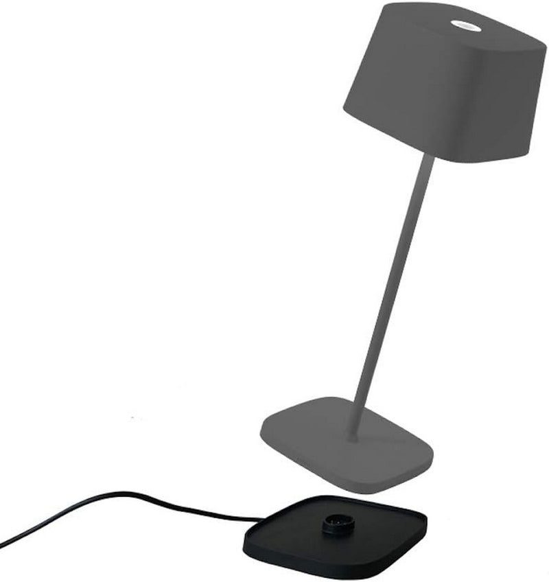 Lampe de table LED Zafferano Ofelia Pro Gris foncé H29 cm