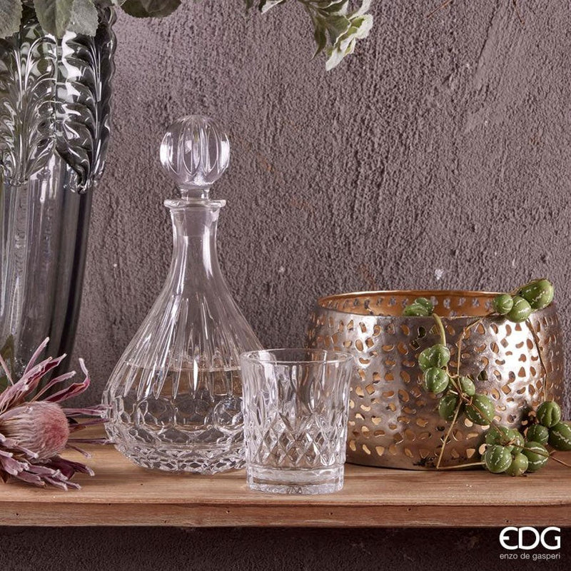 EDG Enzo De Gasperi Verre Losange H 10 cm P 8 cm 6 pièces