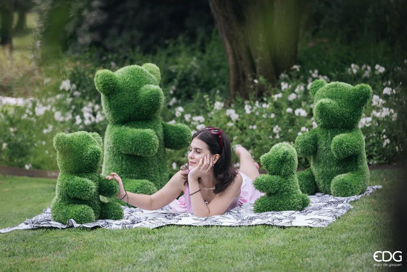 EDG Enzo De Gasperi Décor Ours Herbe H35 L22 L26 Vert