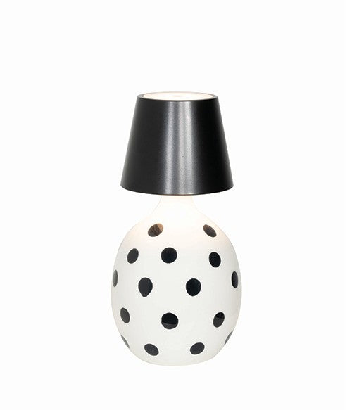 Lampe à bouchon Poldina Zafferano H 111 mm P 111 mm Noir