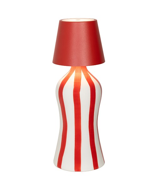 Lampe à bouchon Poldina Zafferano H 111 mm P 111 mm Rouge